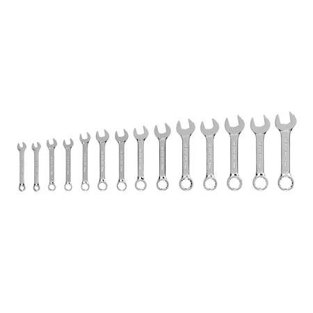 Tekton Stubby Combination Wrench Set, 14-Piece (6 - 19 mm) WCB90402